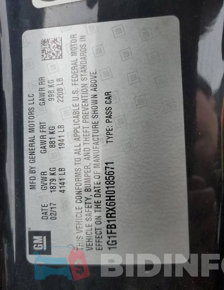 1G1FB1RX6H0185671 Photo# 13