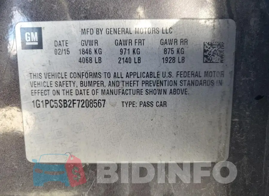 1G1PC5SB2F7208567 Photo# 12