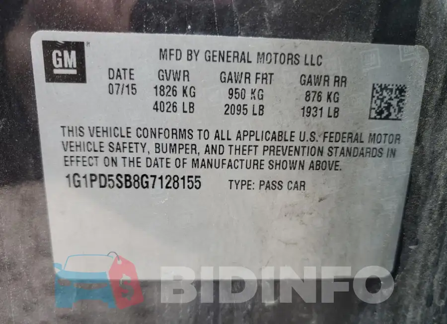 1G1PD5SB8G7128155 Photo# 13
