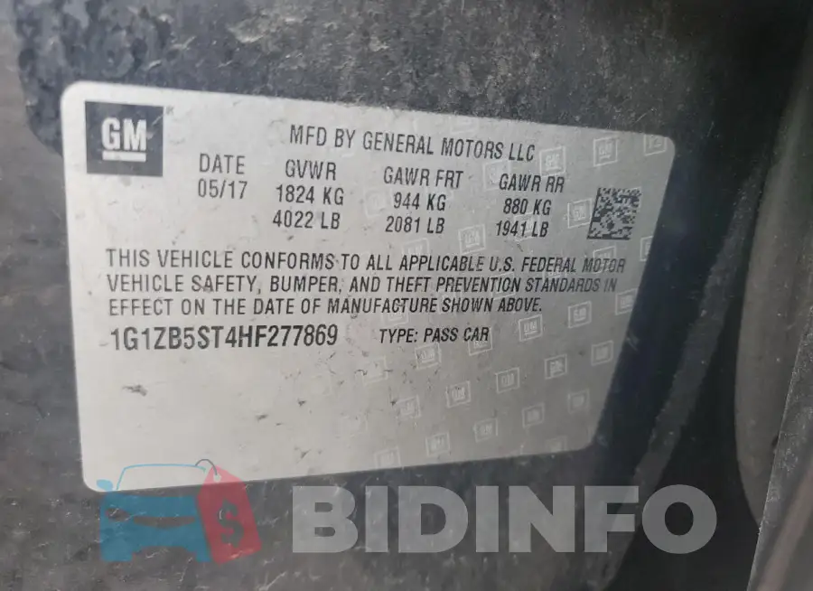 1G1ZB5ST4HF277869 Photo# 12
