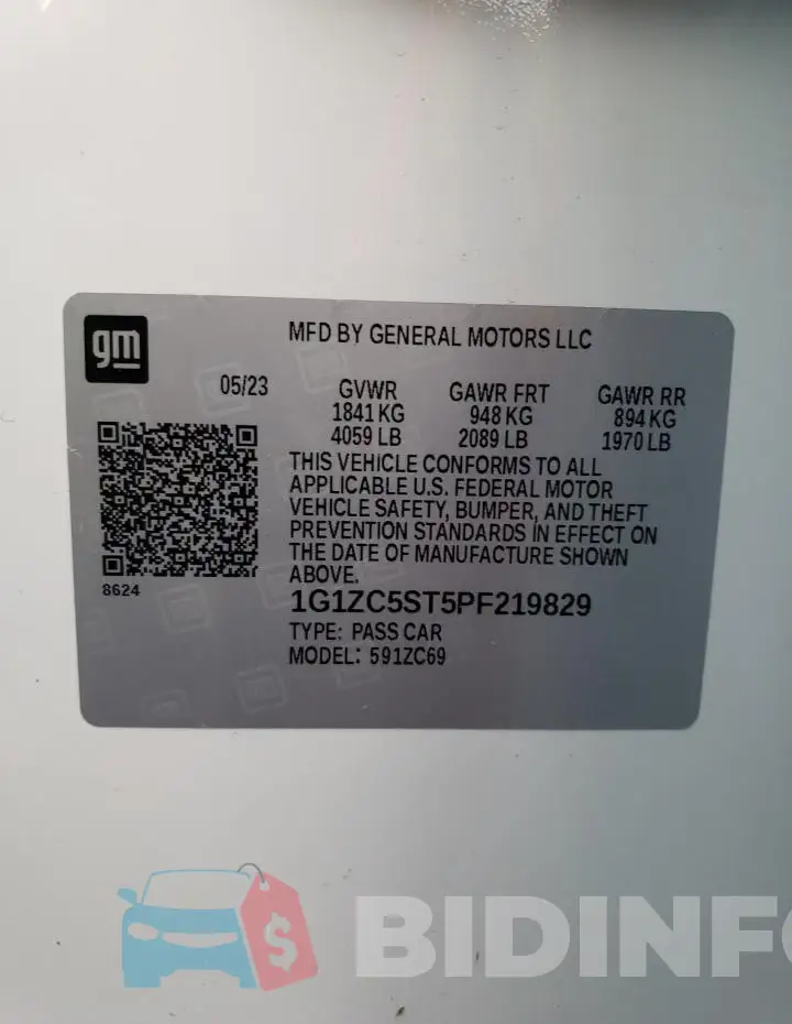 1G1ZC5ST5PF219829 Photo# 12