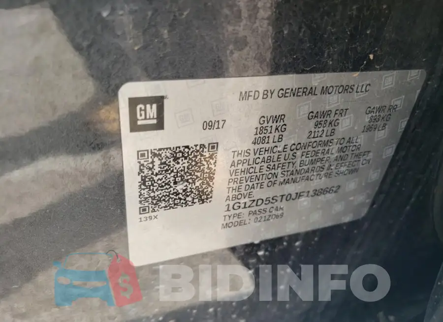 1G1ZD5ST0JF138662 Photo# 12