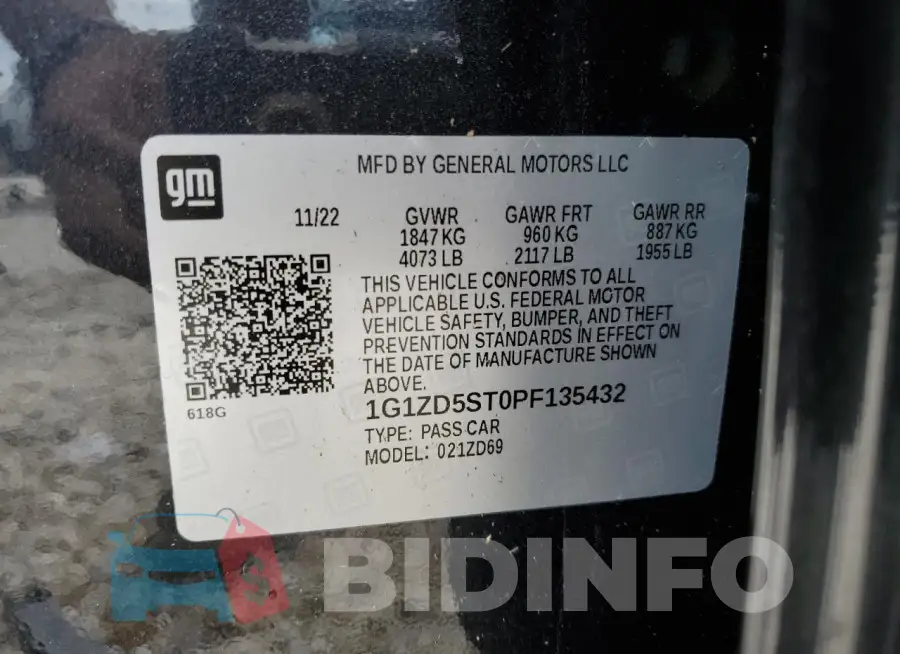 1G1ZD5ST0PF135432 Photo# 12