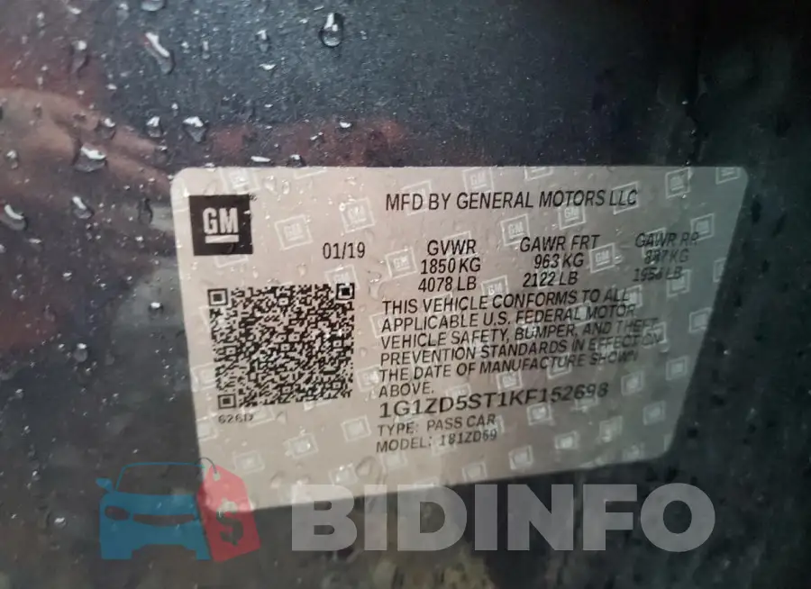1G1ZD5ST1KF152698 Photo# 13