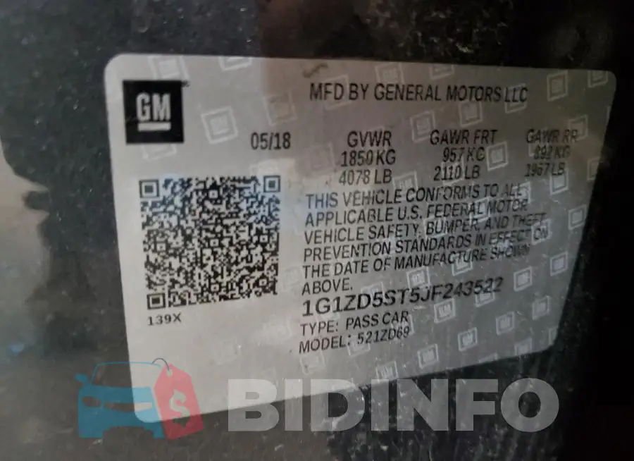 1G1ZD5ST5JF243522 Photo# 12