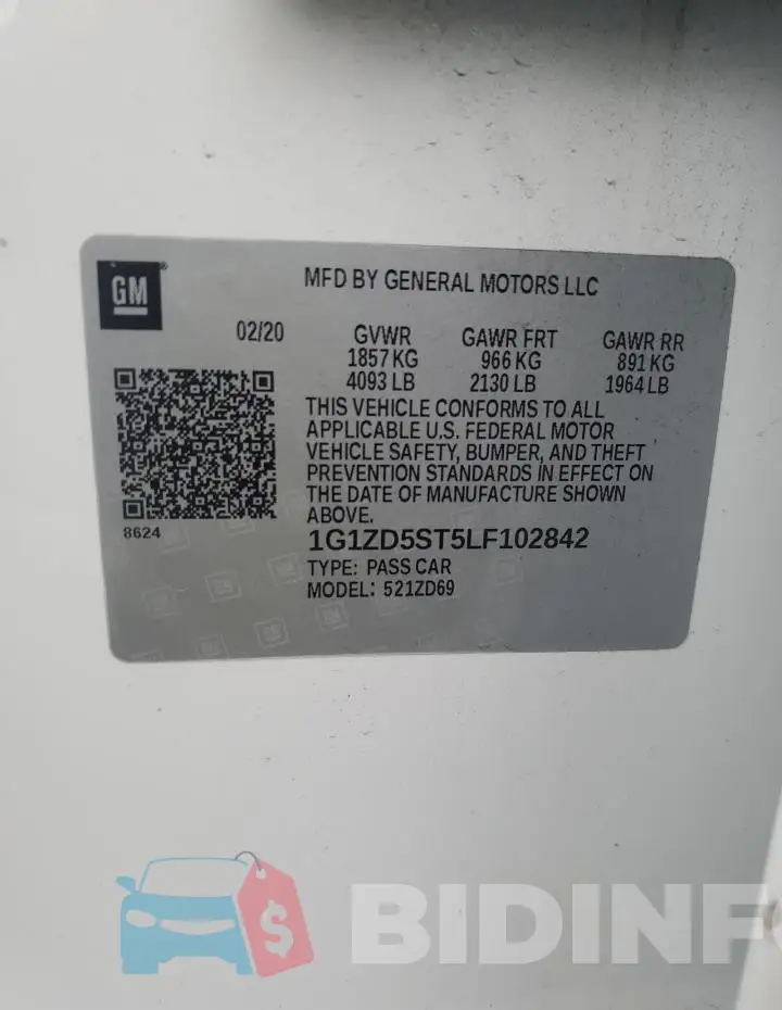 1G1ZD5ST5LF102842 Photo# 13