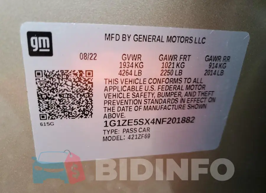 1G1ZE5SX4NF201882 Photo# 12