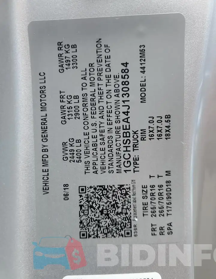 1GCHSBEA4J1308584 Photo# 13