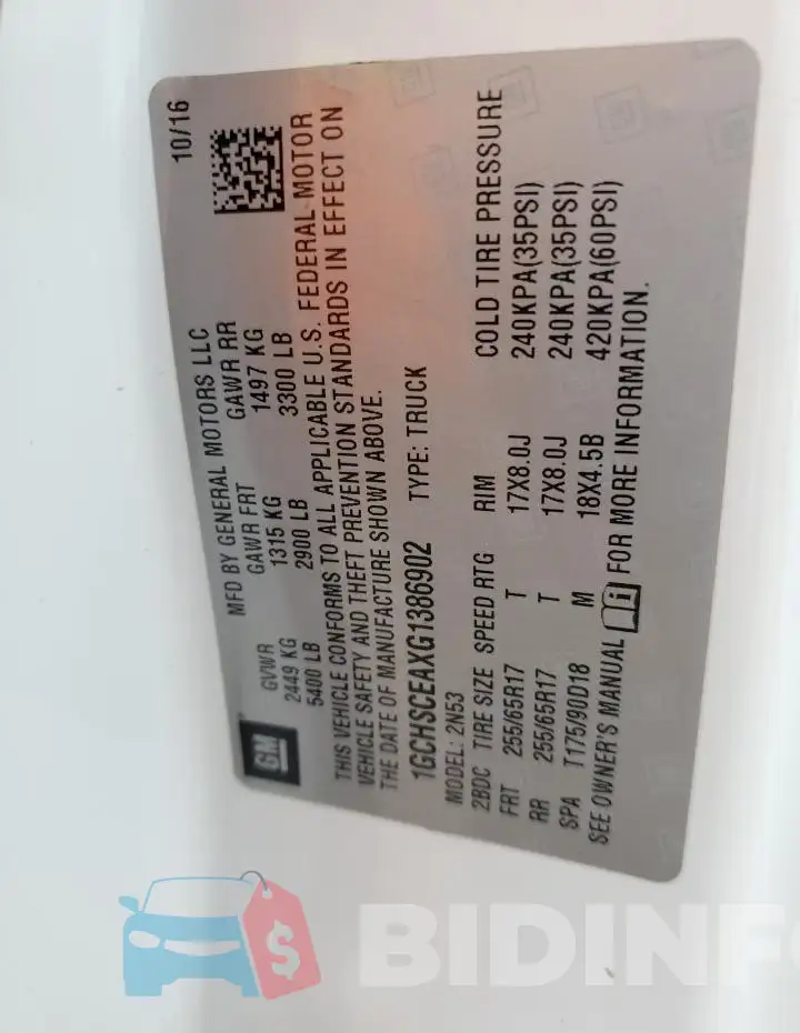 1GCHSCEAXG1386902 Photo# 12