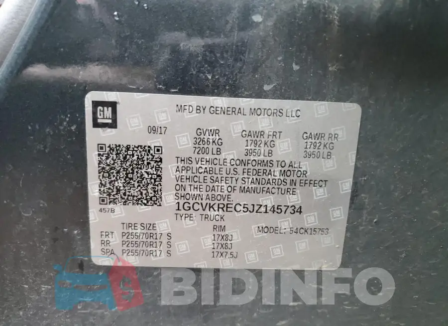 1GCVKREC5JZ145734 Photo# 12