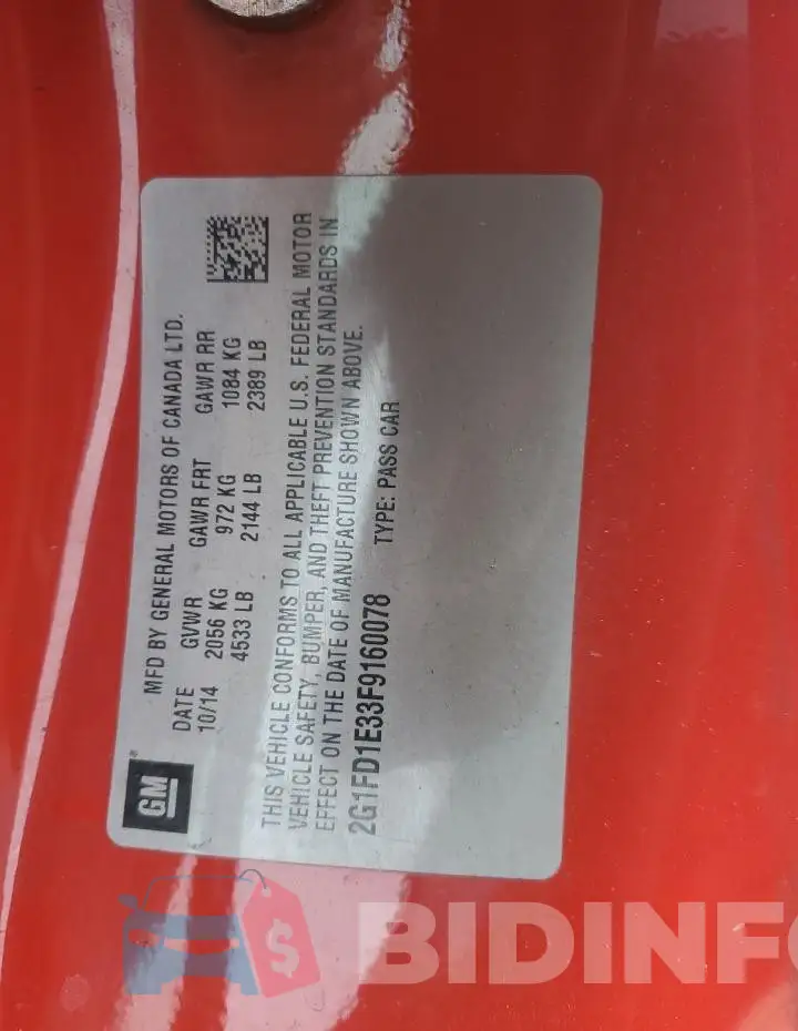 2G1FD1E33F9160078 Photo# 12