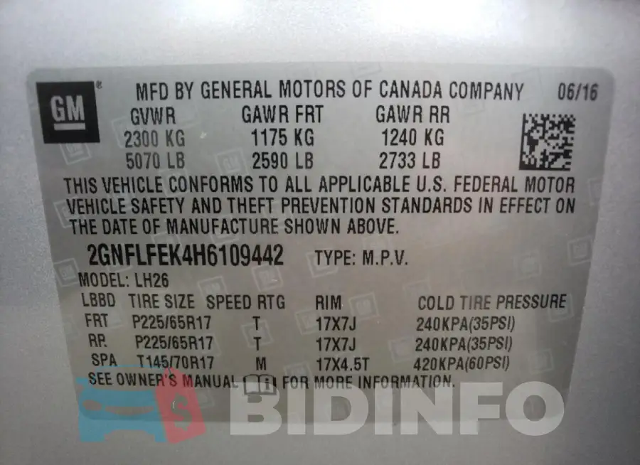 2GNFLFEK4H6109442 Photo# 12