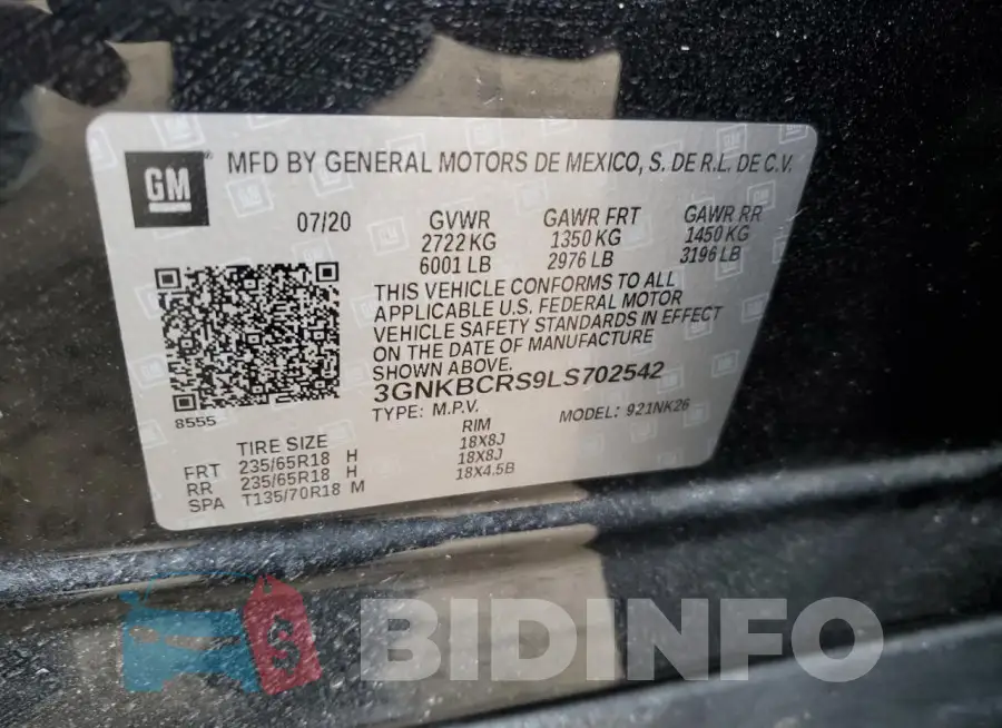 3GNKBCRS9LS702542 Photo# 12