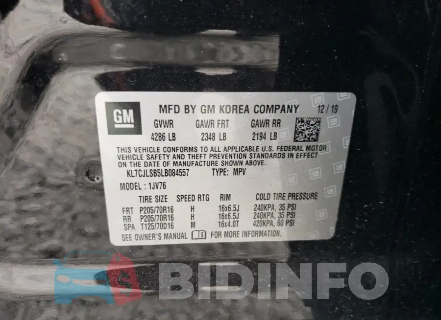 KL7CJLSB5LB084557 Photo# 13