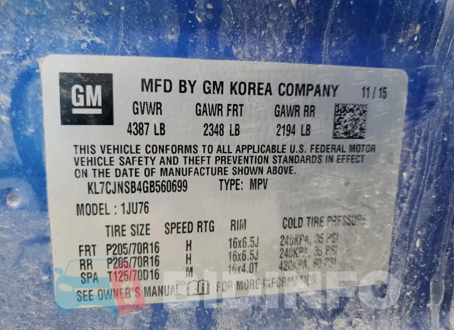KL7CJNSB4GB560699 Photo# 13