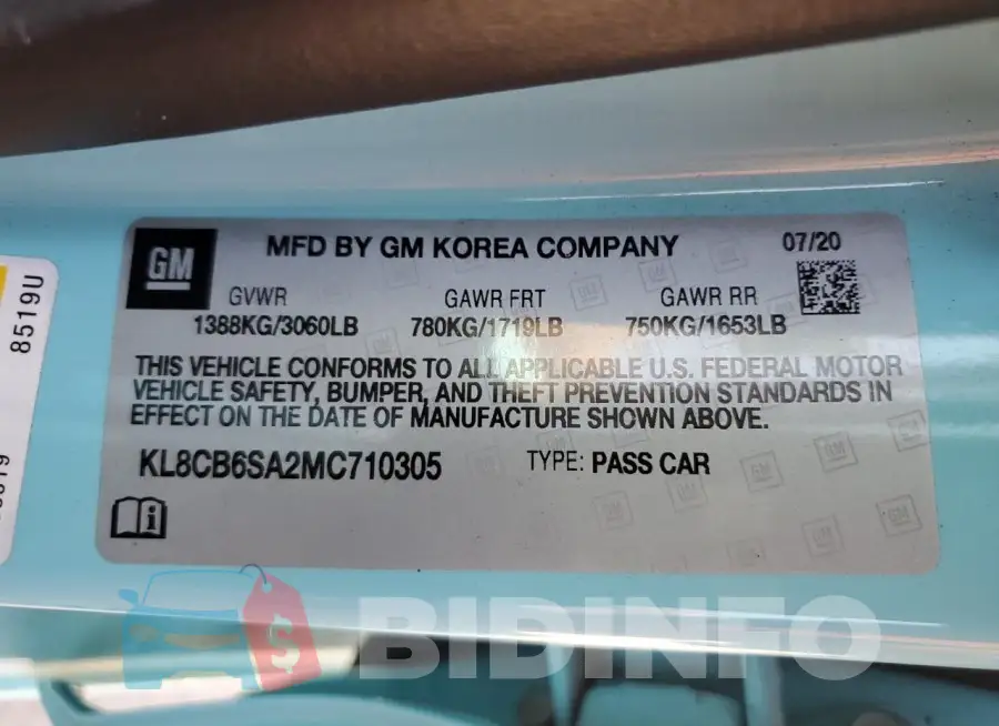 KL8CB6SA2MC710305 Photo# 13