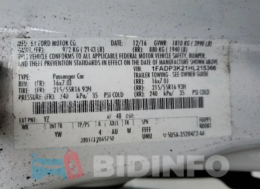 1FADP3K21HL215366 Photo# 12