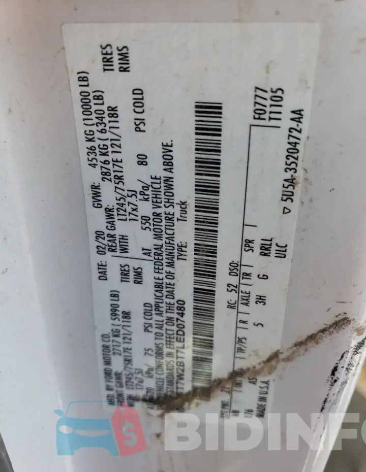 1FT7W2BT7LED07480 Photo# 13