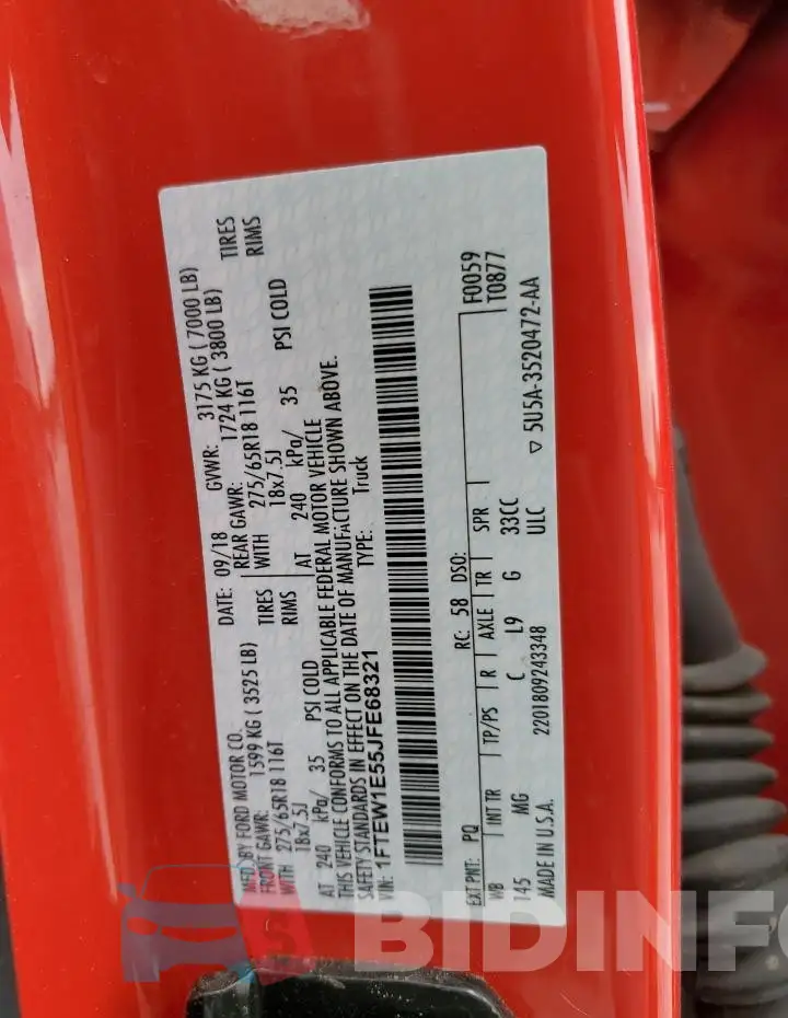 1FTEW1E55JFE68321 Photo# 12