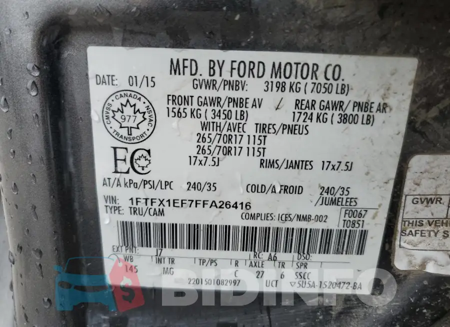 1FTFX1EF7FFA26416 Photo# 12