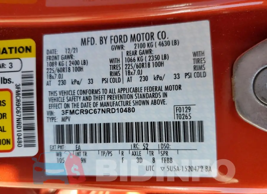 3FMCR9C67NRD10480 Photo# 12