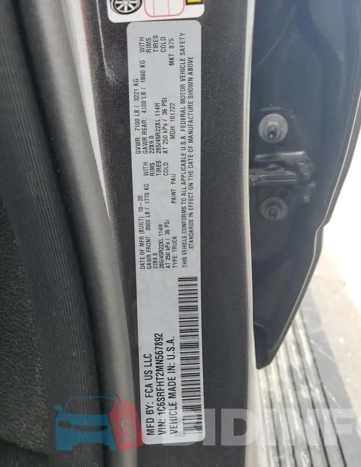 1C6SRFHT2MN567892 Photo# 12