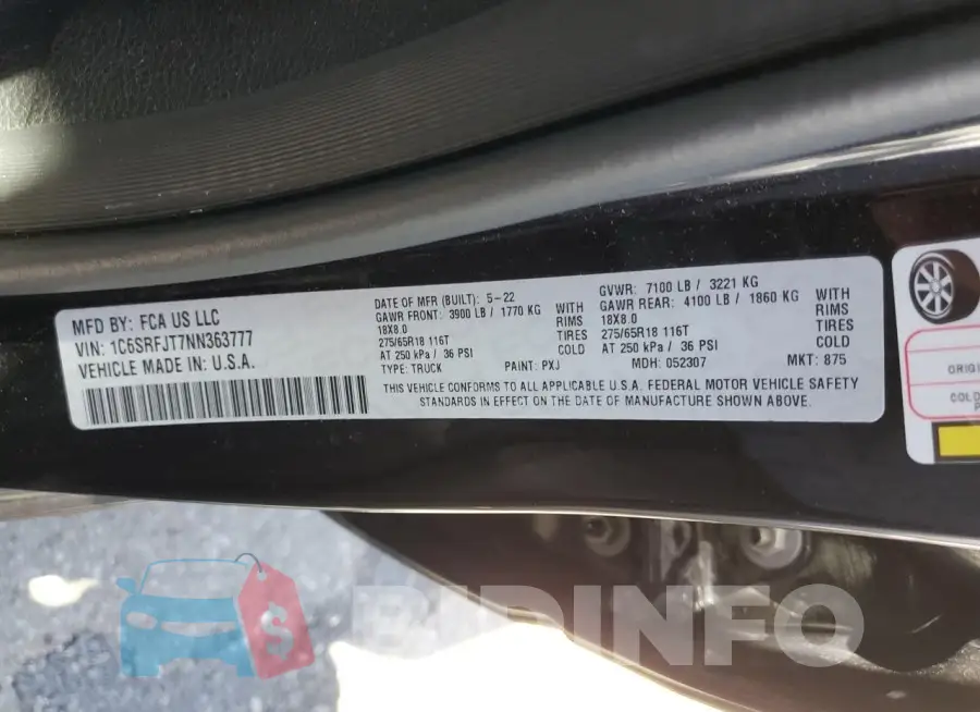 1C6SRFJT7NN363777 Photo# 12