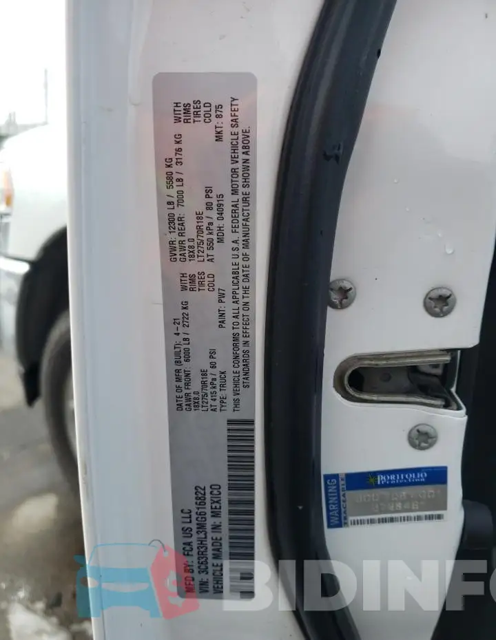 3C63R3HL3MG616822 Photo# 12
