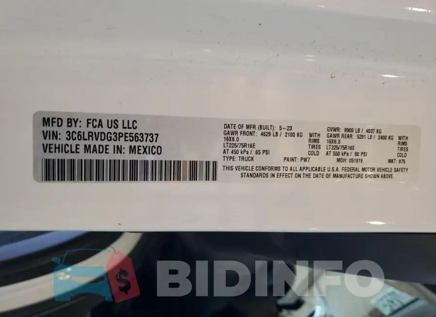 3C6LRVDG3PE563737 Photo# 13