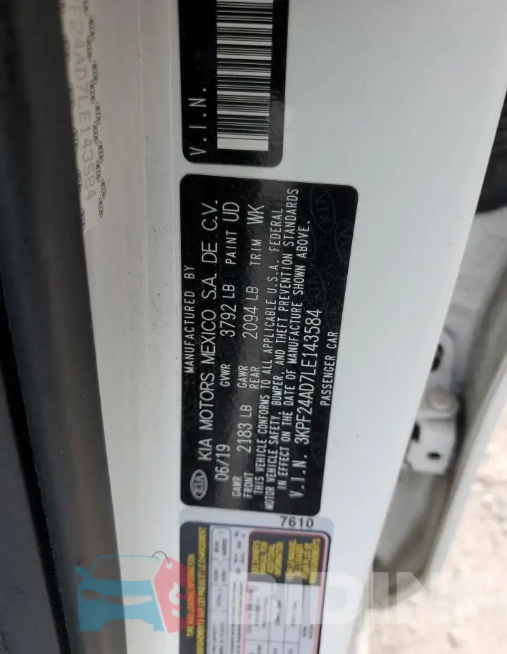 3KPF24AD7LE143584 Photo# 13