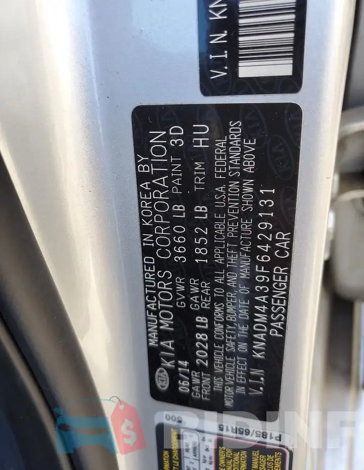 KNADM4A39F6429131 Photo# 12