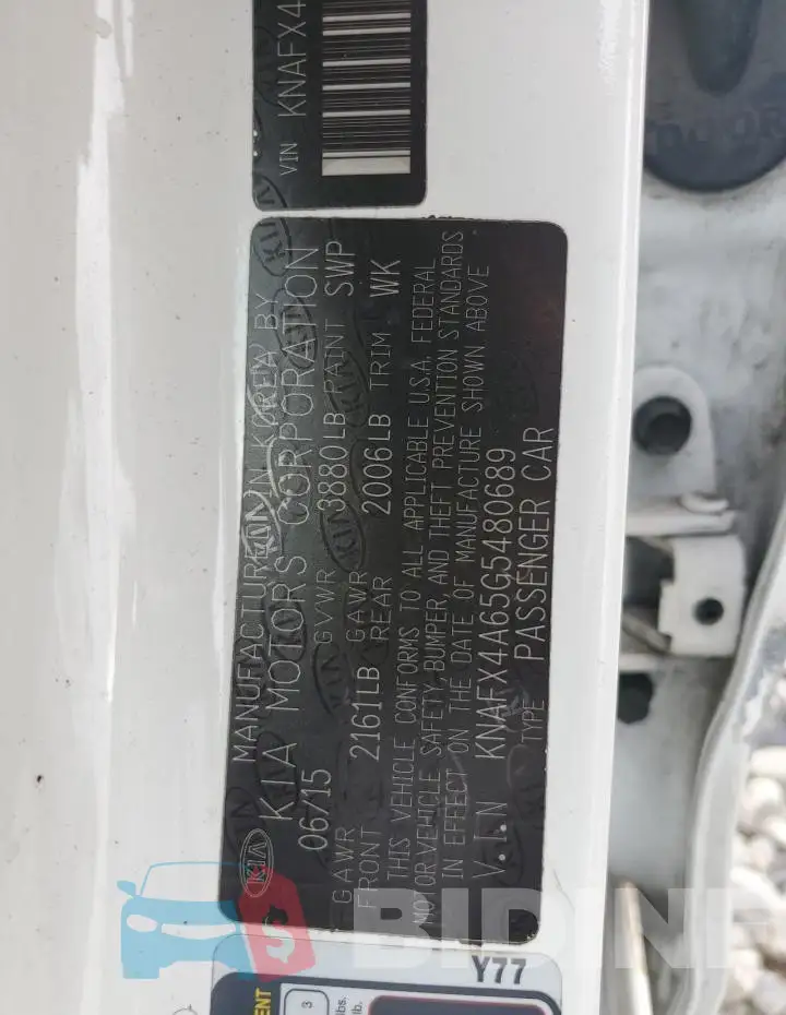 KNAFX4A65G5480689 Photo# 12