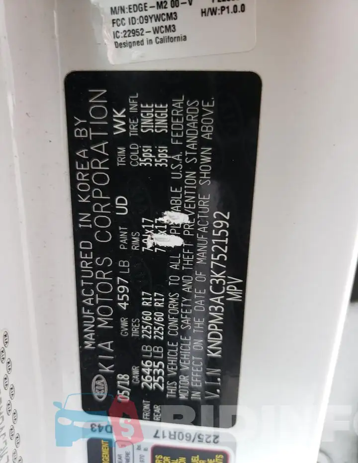 KNDPM3AC3K7521592 Photo# 13