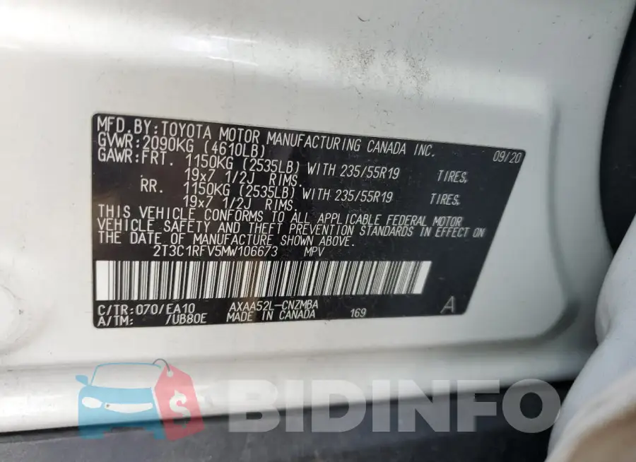 2T3C1RFV5MW106673 Photo# 12