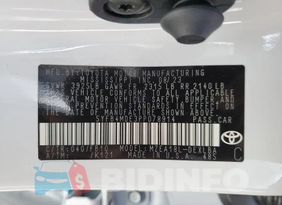 5YFB4MDE3PP078914 Photo# 13