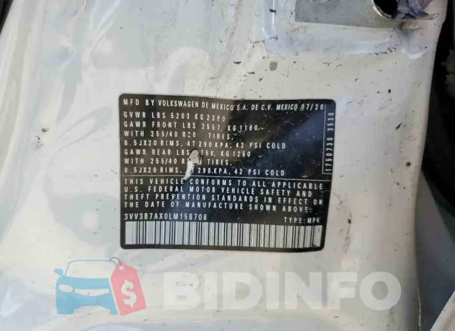 3VV3B7AX0LM158708 Photo# 12