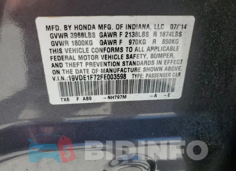 19VDE1F72FE003598 Photo# 13