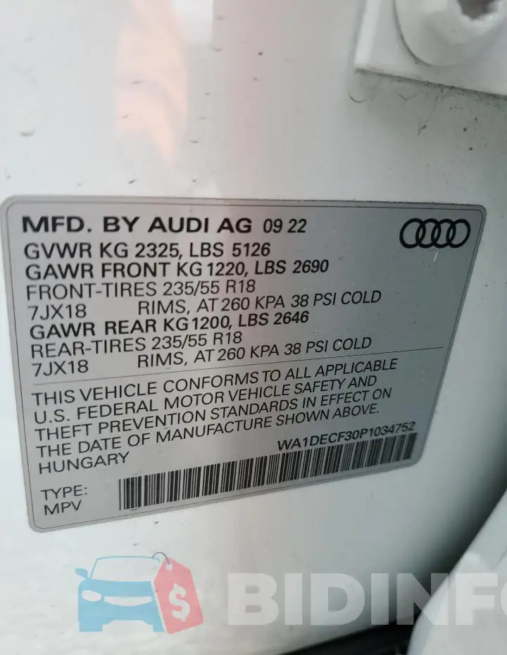 WA1DECF30P1034752 Photo# 13