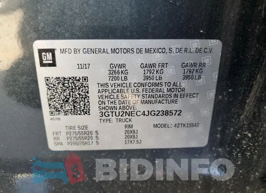 3GTU2NEC4JG238572 Photo# 12