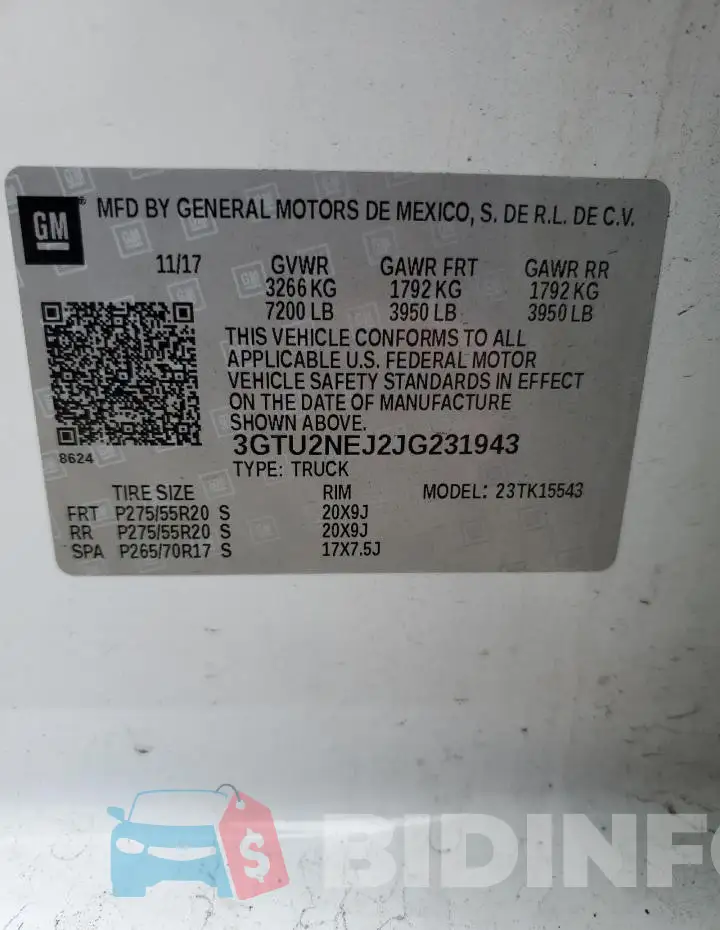 3GTU2NEJ2JG231943 Photo# 12