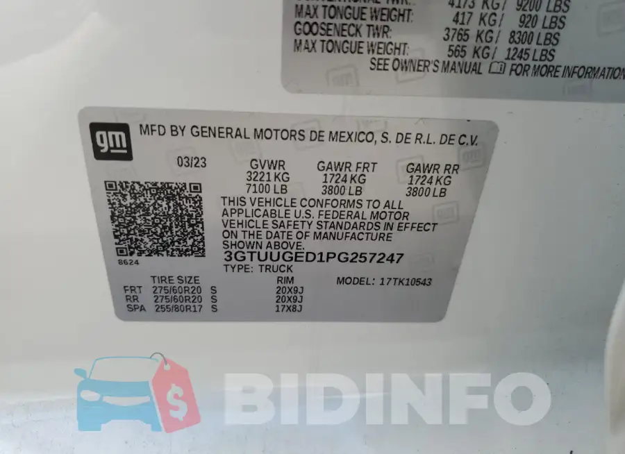 3GTUUGED1PG257247 Photo# 12