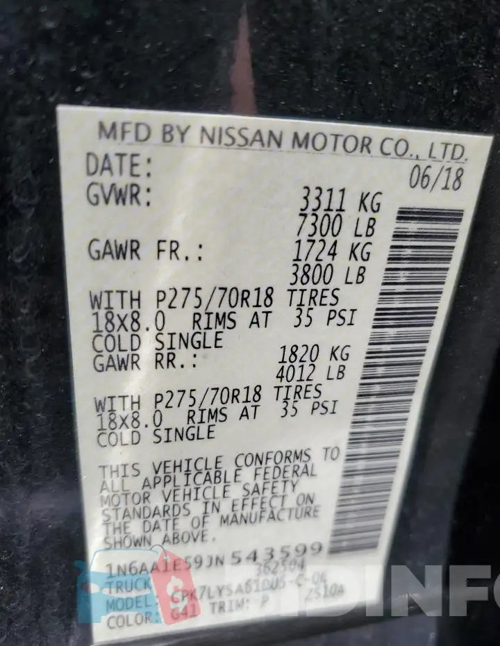 1N6AA1E59JN543599 Photo# 12
