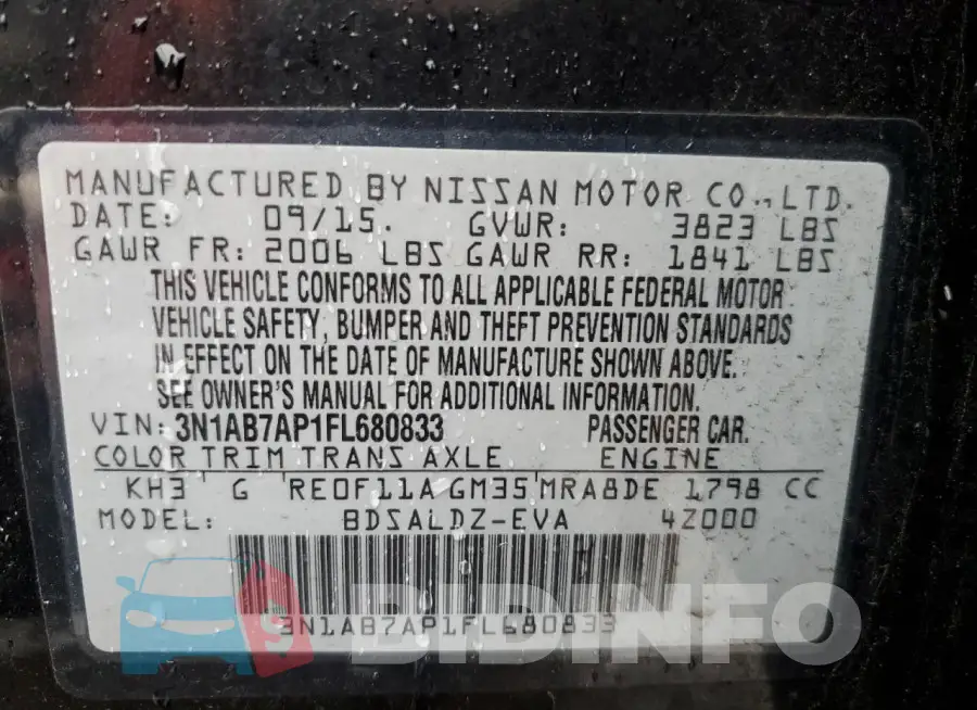 3N1AB7AP1FL680833 Photo# 12