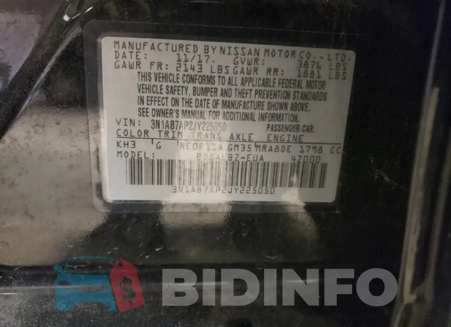 3N1AB7AP2JY225050 Photo# 12
