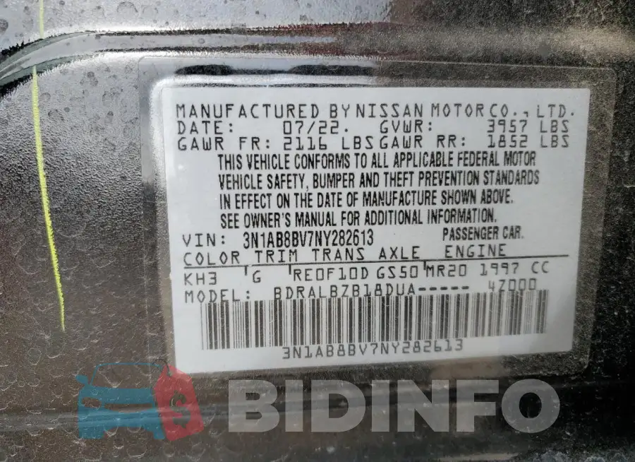 3N1AB8BV7NY282613 Photo# 12