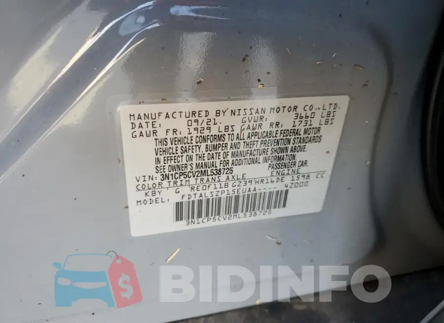 3N1CP5CV2ML538725 Photo# 14