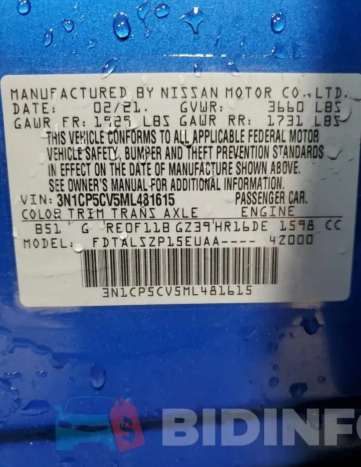 3N1CP5CV5ML481615 Photo# 12