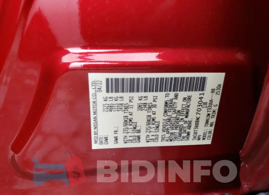 5N1BT3BB8NC703041 Photo# 13