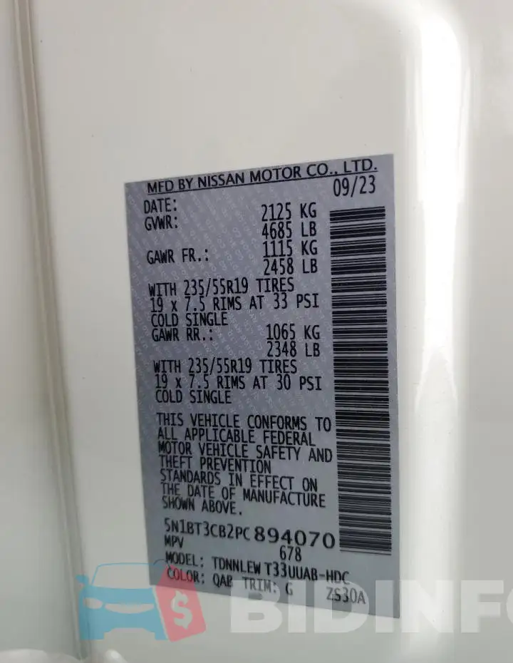 5N1BT3CB2PC894070 Photo# 12