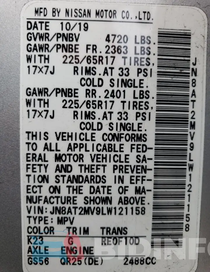 JN8AT2MV9LW121158 Photo# 12